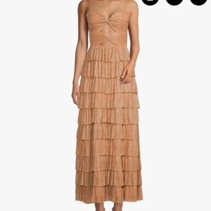 Gianni Bini Women's Brown Tiered Maxi Skirt